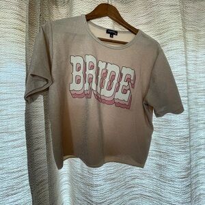 Cream 'Bride' Graphic T-Shirt